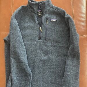 Patagonia Men's Navy Heathered Fleece Better Sweater Jacket